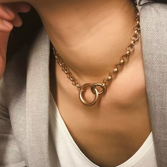 NEW 18K GOLD INGEMARK CHOKER NECKLACE - Picture 1 of 5